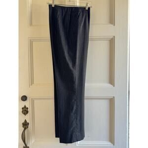 Carlisle 100% Wool Pants Black with Tobacco Zig Zag Pinstripes US size 14